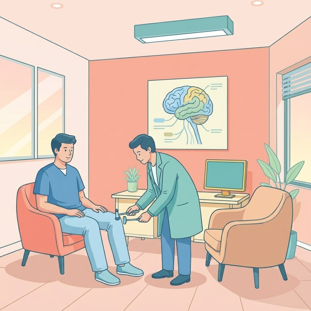 Illustration einer neurologischen Behandlung